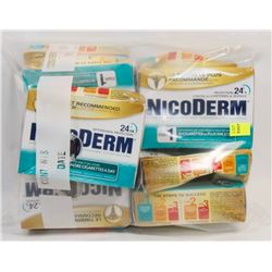 LARGE BAG OF ASSORTED NICODERM STOP SMOKING AIDS