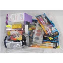 BAG OF VITAMINS AND ART SUPPLIES