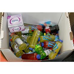 BOX OF ASSORTED DRINKS