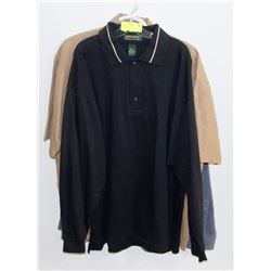 LOT OF 3 NEW SIZE LARGE MENS GOLF SHIRTS AND