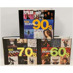 3 COFFEE TABLE BOOKS -CLASSIC ROCK OF THE 60'S,