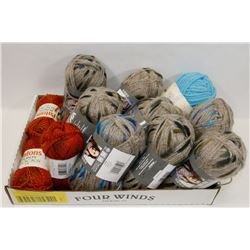 FLAT OF ASSORTED YARN