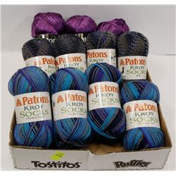 FLAT OF ASSORTED PATONS YARN