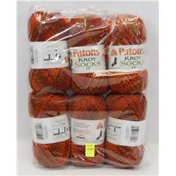BUNDLE OF 6 BALLS OF PATONS KROY SOKCS FX YARN