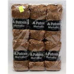 BUNDLE OF 6 BALLS OF PATONS METALLIC YARN