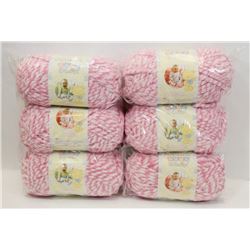 BUNDLE OF 6 BALLS OF BERNAT YARN