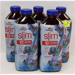 LOT OF 5 SUNRYPE BLUEBERRY BURST SLIM JUICE 1.36 L