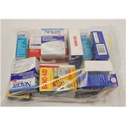 BAG OF ASSORTED BANDAGES.