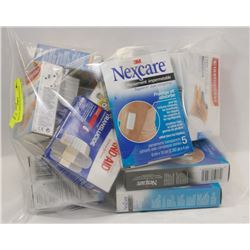 BAG OF ASSORTED BANDAGES.