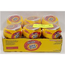 LOT OF 6 JUICY FRUIT STRAWBERRY GUM.