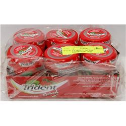 LOT OF 6 TRIDENT SPLASH STRAWBERRY KIWI GUM.