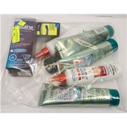 BAG OF ASSORTED HAIR AND BEAUTY PRODUCTS.