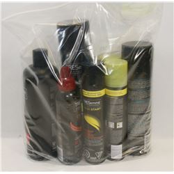 BAG OF ASSORTED HAIR CARE PRODUCTS.