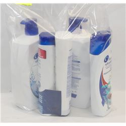 BAG OF ASSORTED HEAD AND SHOULDERS SHAMPOO.