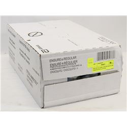 BOX OF 24, 245ML ENSURE REGULAR CHOCOLATE FLAVOUR.