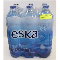 6 PACK OF 1.5 LITER ESKS WATERS.