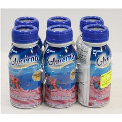 6 PACK OF GLUCERNA WILDBERRY FLAVOUR.