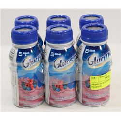 6 PACK OF GLUCERNA WILDBERRY FLAVOUR.
