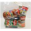 Image 1 : BAG OF ASSORTED INCL PASTA SAUCE, OLIVES AND MORE.