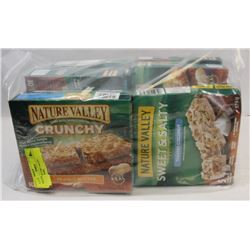 LOT OF 7 NATURE VALLEY GRANOLA BARS.