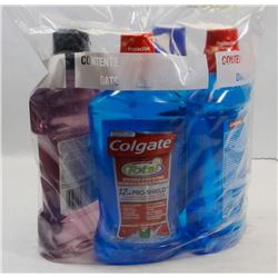 BAG OF MOUTHWASH INCL COLGATE AND MORE.
