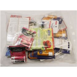 BAG OF MISC INCL ORA JEL AND LIP PRODUCTS.