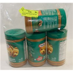 LOT OF 4 KRAFT PEANUT BUTTER SMOOTH.
