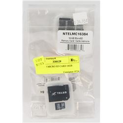 LOT OF 3 MICRO SD CARD 16GB