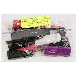 BAG W/12 USB STICKS - INCLUDES VARIOUS