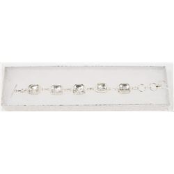#84-WHITE TOPAZ GEMSTONE BRACELET