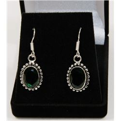 #88-CHROME DIOPSIDE GEMSTONE EARRINGS