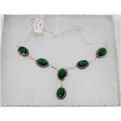 #89-CHROME DIOPSIDE GEMSTONE NECKLACE