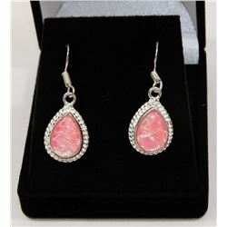 #92-AUSTRALIAN TRIPLE OPAL GEMSTONE EARRINGS