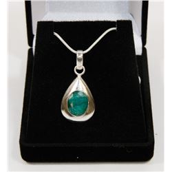 #55-NATURAL GREEN EMERALD  GEMSTONE PENDANT
