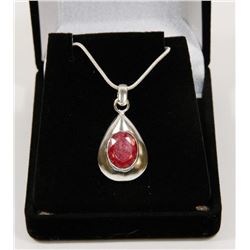 #53-NATURAL RED RUBY GEMSTONE PENDANT