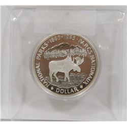1885-1985 CANADIAN NATIONAL PARKS MOOSE SILVER
