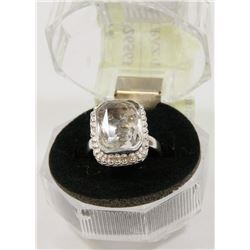 #153- WHITE TOPAZ GEMSTONE RING
