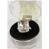 Image 1 : #153- WHITE TOPAZ GEMSTONE RING