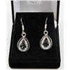 Image 1 : #150- WHITE TOPAZ GEMSTONE EARRINGS