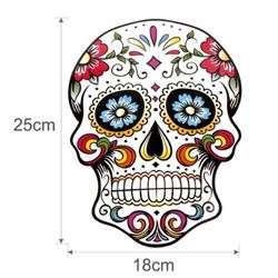 NEW LARGE SUGAR SKULL HEAT TRANSFER PATCH