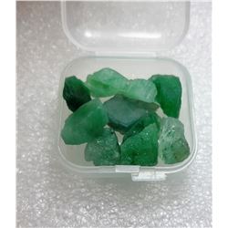 13)  LOT OF 52 CT ROUGH NATURAL GREEN