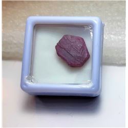 15)  ROUGH 9.5 CT BURMESE RUBY GEMSTONE