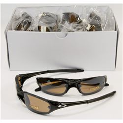 CASE OF OAKLEY STYLE SMOKE BLACK SUNGLASSES