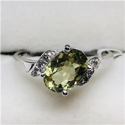 23) 10K COLOR CHANGING SULTANITE & DIAMOND RING