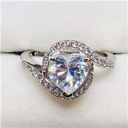 47) STERLING SILVER CUBIC ZIRCONIA RING