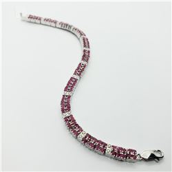 50) STERLING SILVER 120 RUBY BRACELET