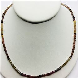 69) STERLING SILVER SAPPHIRE NECKLACE