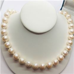 71) STERLING SILVER FRESHWATER PEARL NECKLACE