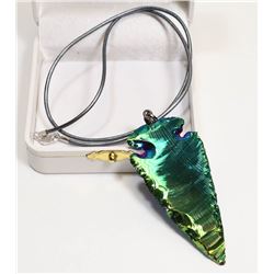 134) BISMUTH ARROWHEAD PENDANT NECKLACE