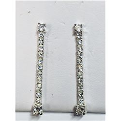 182) STERLING SILVER CUBIC ZIRCONIA EARRINGS